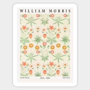 William Morris Exhibition Wall Art, Morris Daisy Pattern, Textile Design, Men Women Gift Sticker